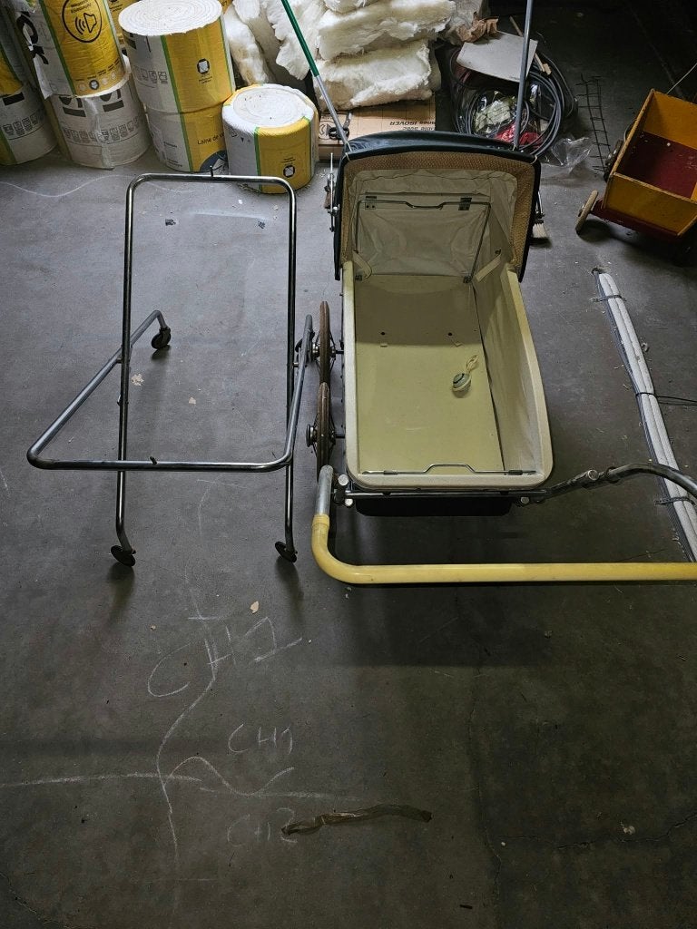 Lot poussette et berceau ancienne, Enlèvement, Utilisé, Poussette, Autres marques