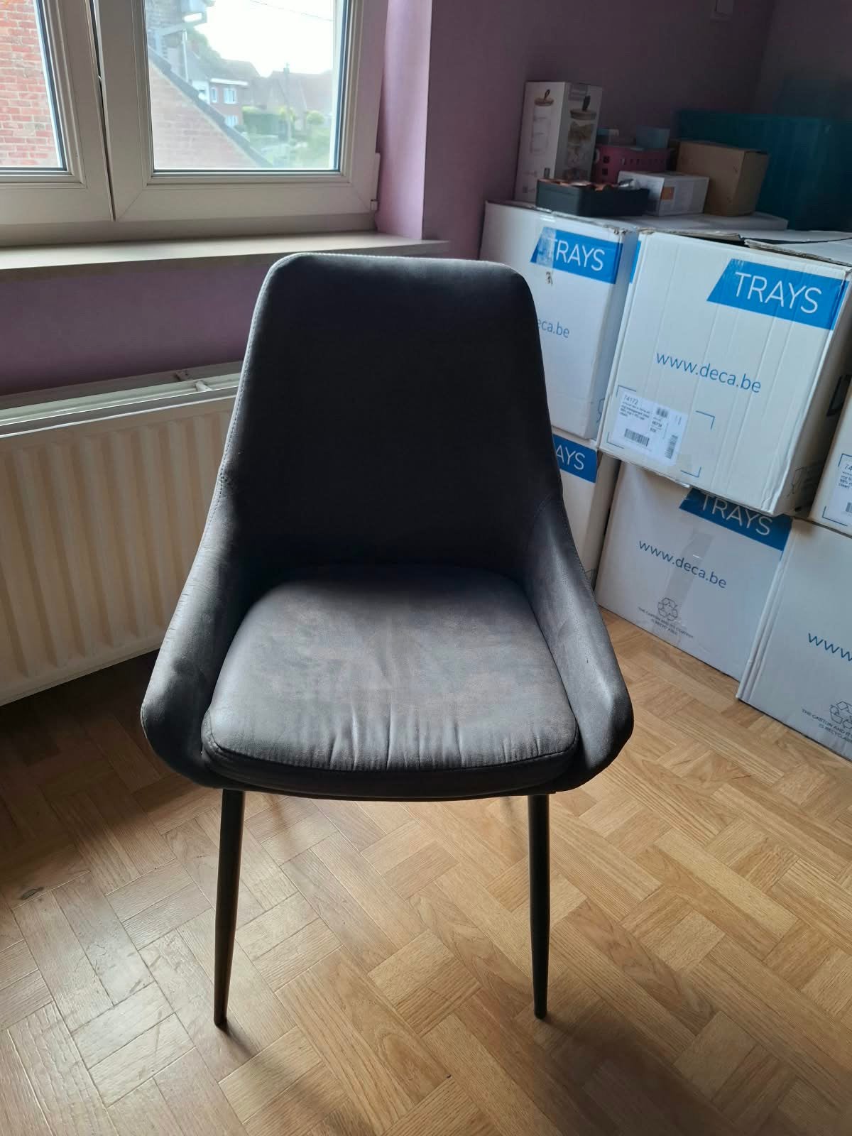Eetkamerstoelen, Ophalen, Zo goed als nieuw, Grijs, Vijf, Zes of meer stoelen