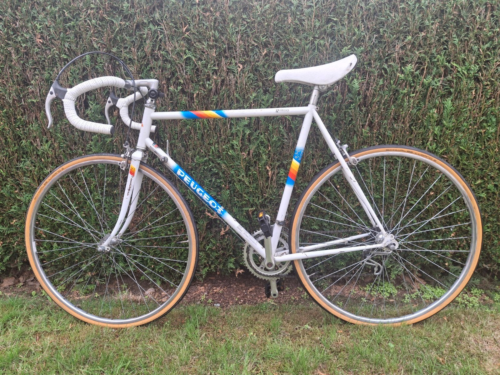 Retro koersfiets Peugeot- volledig in orde gezet!!, Fietsen en Brommers, 28 inch, Gebruikt, Velgrem, 57 tot 61 cm
