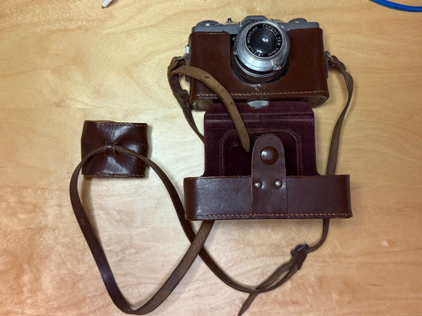 Vintage leidolf lordox 24x36 camera met lederen tas, Audio, Tv en Foto, Ophalen of Verzenden, Gebruikt, Compact, Overige Merken