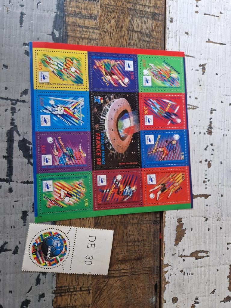 Bloc timbres football coupe du monde 1998, Enlèvement ou Envoi