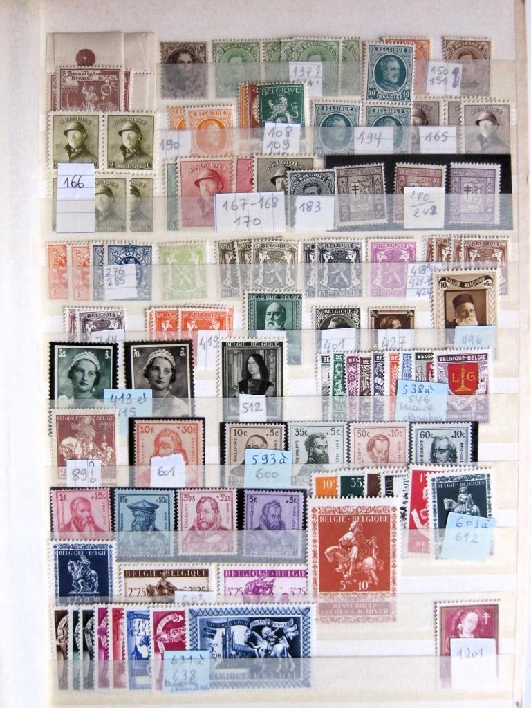 Collection timbres belges non oblitérés, Timbres & Monnaies, Enlèvement ou Envoi, Non oblitéré, Timbre-poste