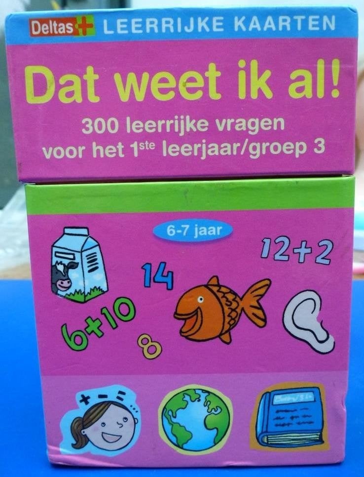 Dat weet ik al ! 300 kaarten 1ste leerjaar 6 - 7 jaar, Ophalen of Verzenden, Gebruikt, Taal en Lezen