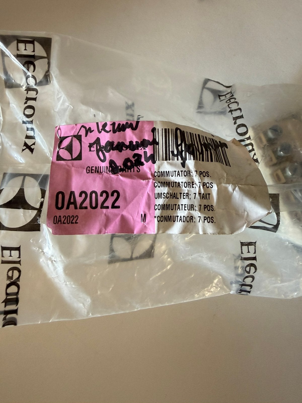 Electrolux Originele 7-standen conmutator /standenschakelaar, Ophalen, Nieuw