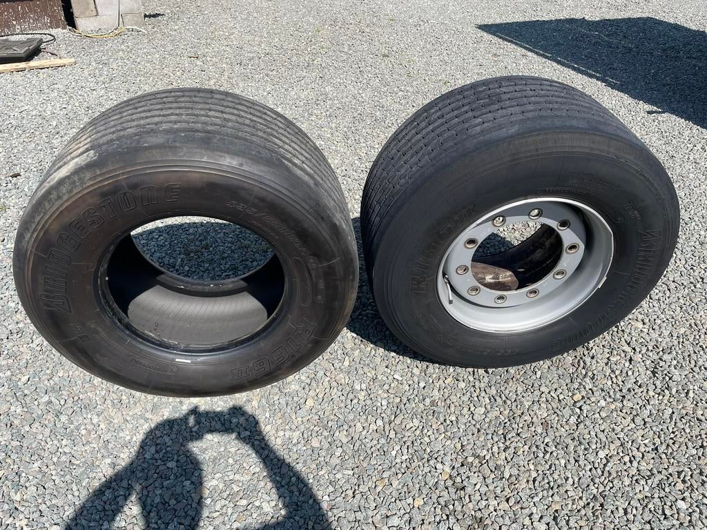 roues 435/50R19.5 semi remorque ou agricole, Ophalen, Zo goed als nieuw