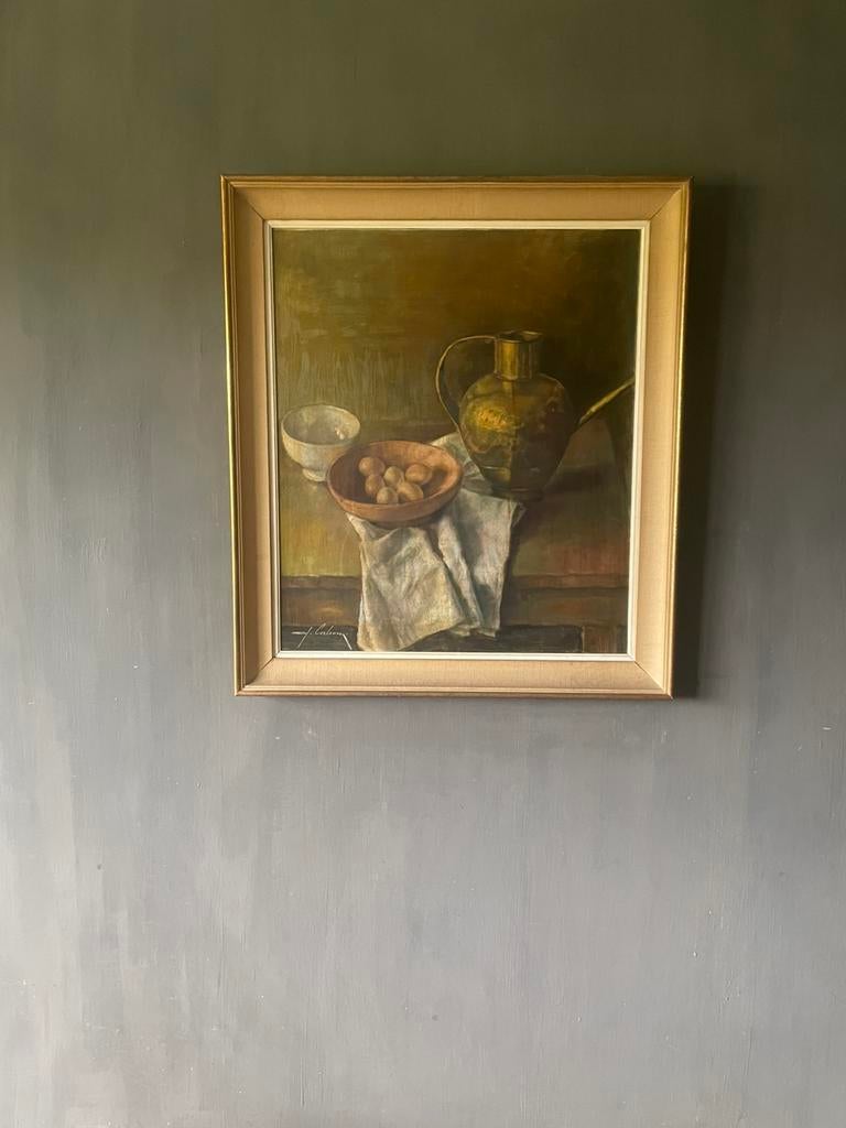 Prachtig stilleven in houten kader, Ophalen