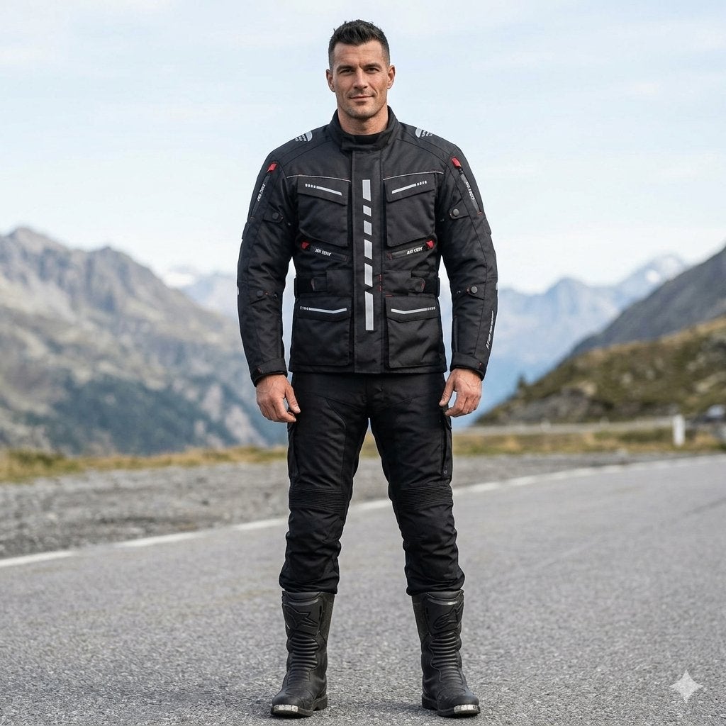 veste de Moto textile cordura 600D neuf CE protecteurs, Motos, Envoi, Neuf, avec ticket, Manteau | tissu