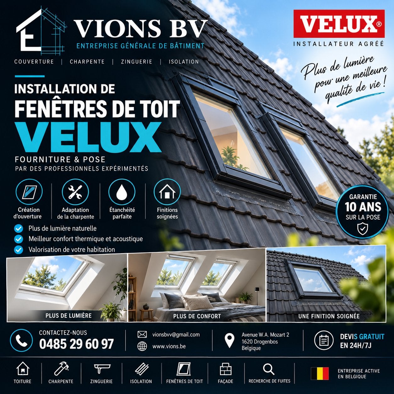 Installation et remplacement VELUX-Devis gratuit