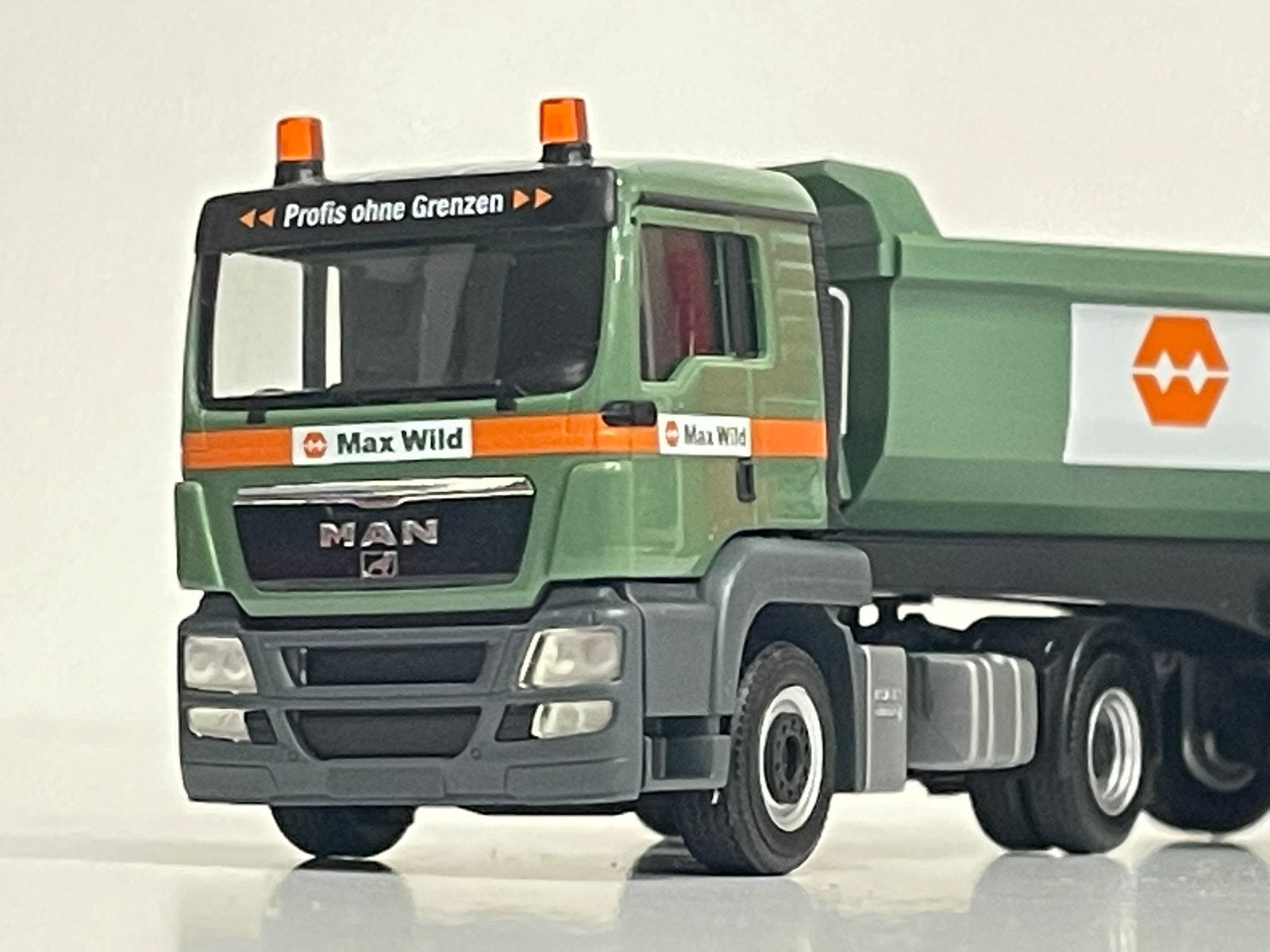 Herpa MAN TGS L Max Wild kiepoplegger 1:87, Ophalen of Verzenden, Zo goed als nieuw, Bus of Vrachtwagen, Herpa