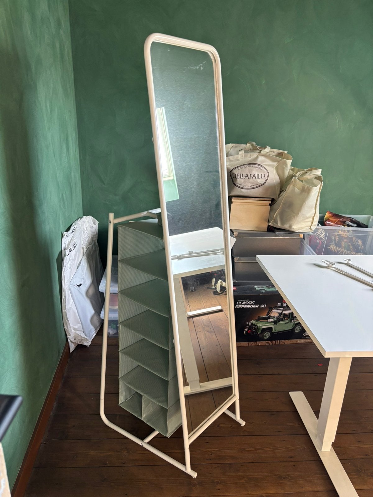 IKEA KNAPPER staande spiegel wit – €15, Ophalen, Zo goed als nieuw