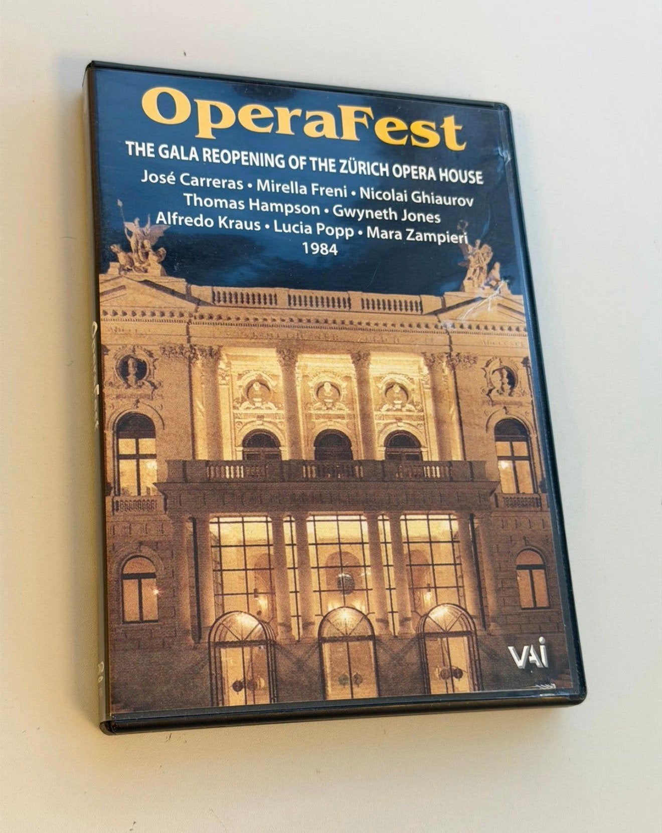 OperaFest zeldzame DVD Zürich Opera House 1984 José Carreras, Ophalen of Verzenden, Zo goed als nieuw