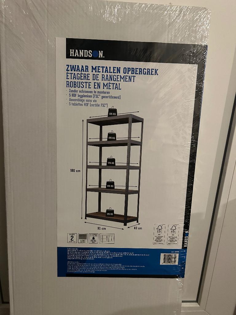 Zwaar metaal opbergrek, Huis en Inrichting, 100 tot 150 cm, Nieuw, 3 of 4 laden, Metaal