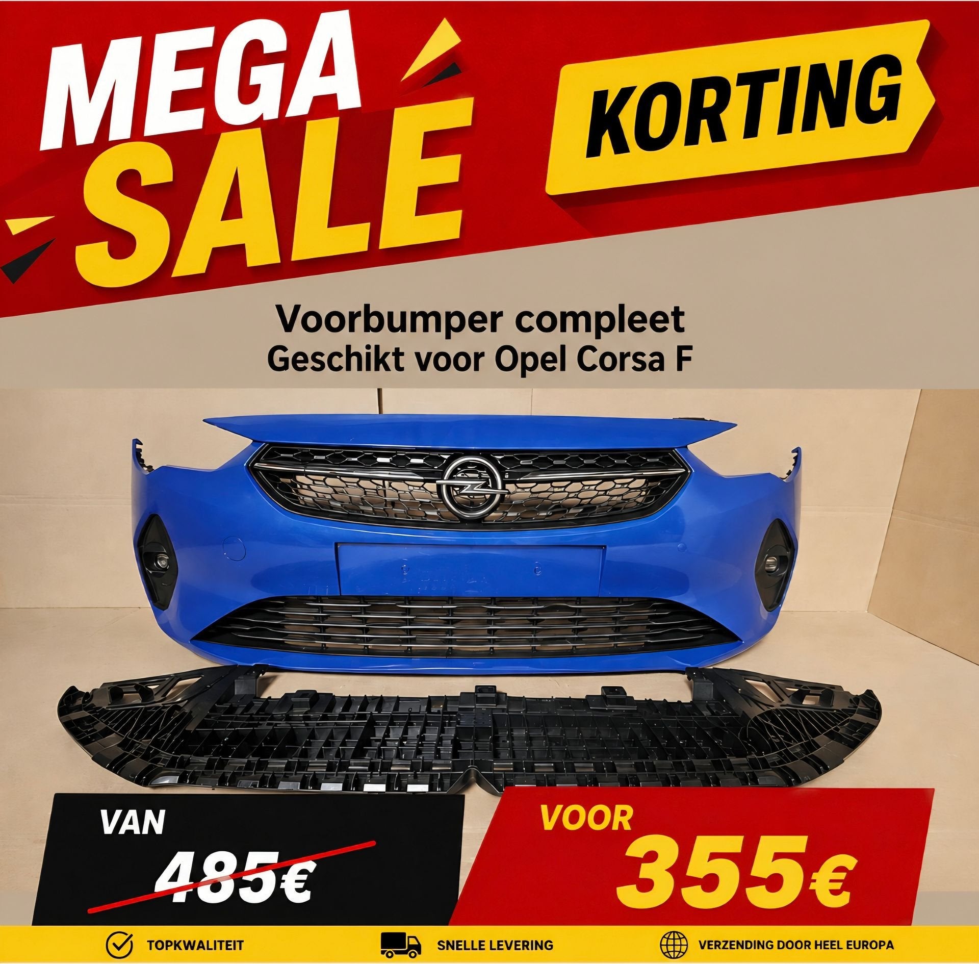 Voorbumper Opel Corsa F Origineel Bumper bj.2019-2024 6xPDC, Gebruikt, -, Voor, Opel