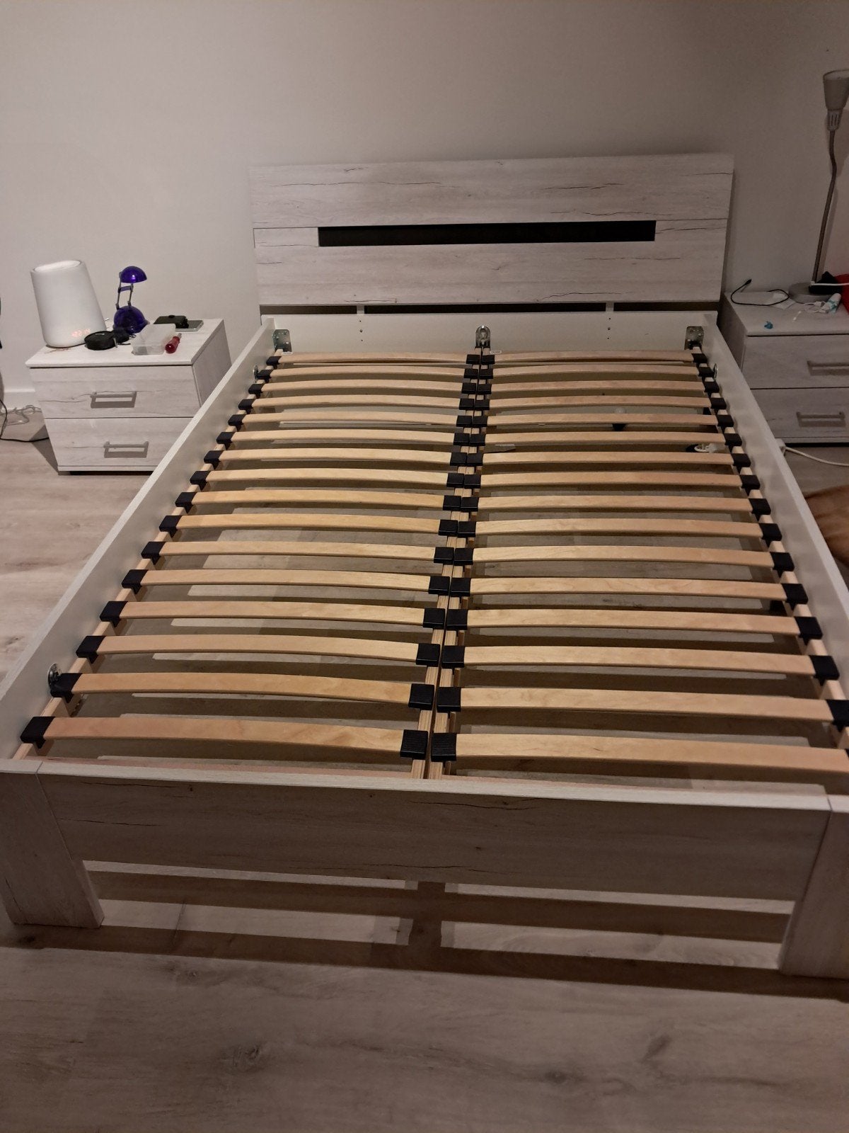 Bed, lattenbodem en matras 1m40, Maison & Meubles, Matelas, 140 cm, Enlèvement, 200 cm