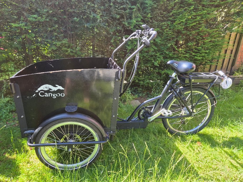 Elektrisch bakfiets Cangoo, Fietsen en Brommers, Ophalen, Gebruikt, Minder dan 30 km per accu, Overige merken