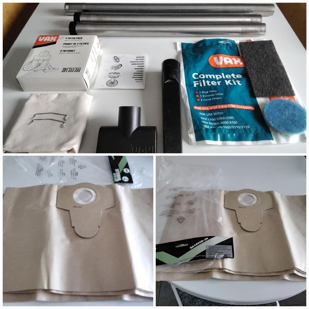 Accessoires aspirateur/tubes/embouts/sacs + filtres VAX, Elektronische apparatuur, Onderdelen en Toebehoren, Zo goed als nieuw