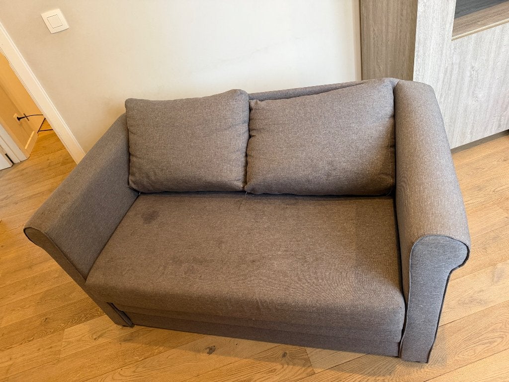 Zetelbed, Huis en Inrichting, Slaapkamer | Slaapbanken, Ophalen, Gebruikt, Twijfelaar, Grijs