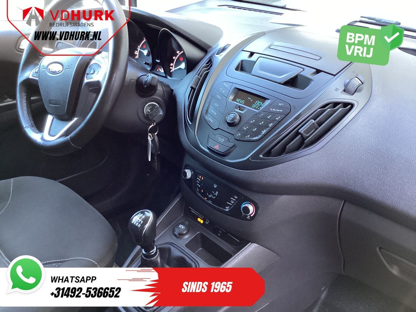 Ford Transit Courier 1.5 TDCI 100 pk Trend Stoelverw./ Inric, Electronic Stability Program (ESP), Wit, Bedrijf, Ford