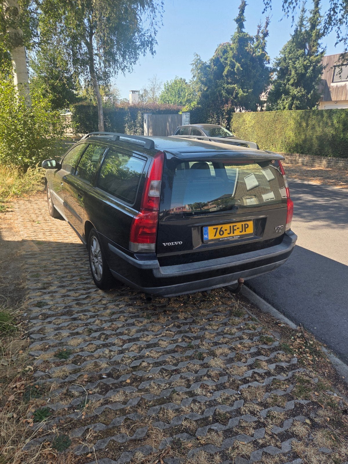 Volvo V70 2.4 140PK Bi-fuel AUT 2002 Zwart, Auto's, Zwart, Zwart, V70, Te koop