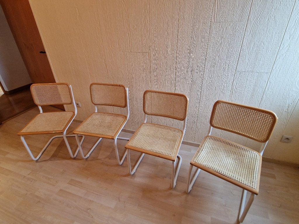 4 loungestoelen naar Thonet ontwerp van Marcel Breuer, Maison & Meubles, Chaises, Enlèvement