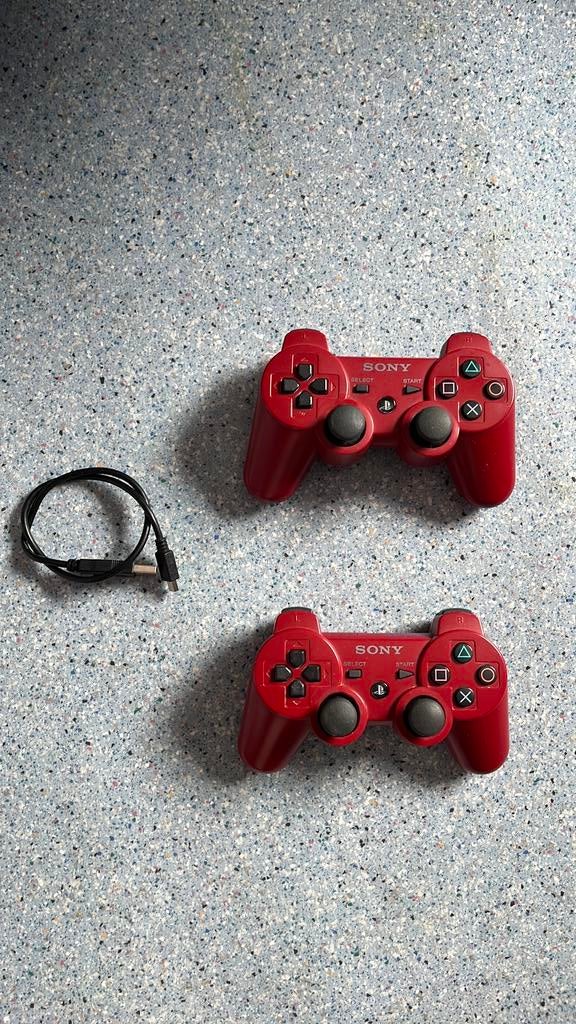 Manette Sony PlayStation 3 rouge, Sans fil, Enlèvement ou Envoi, PlayStation 3, Comme neuf