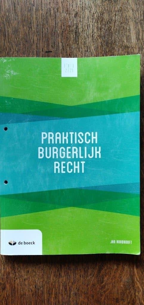 Praktisch burgerlijk recht, Boeken, Ophalen, Zo goed als nieuw, Hogeschool, De Boeck
