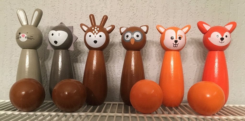 houten kegelspel voor kleuters, Enfants & Bébés, Jouets | Jouets en bois, Enlèvement, Comme neuf