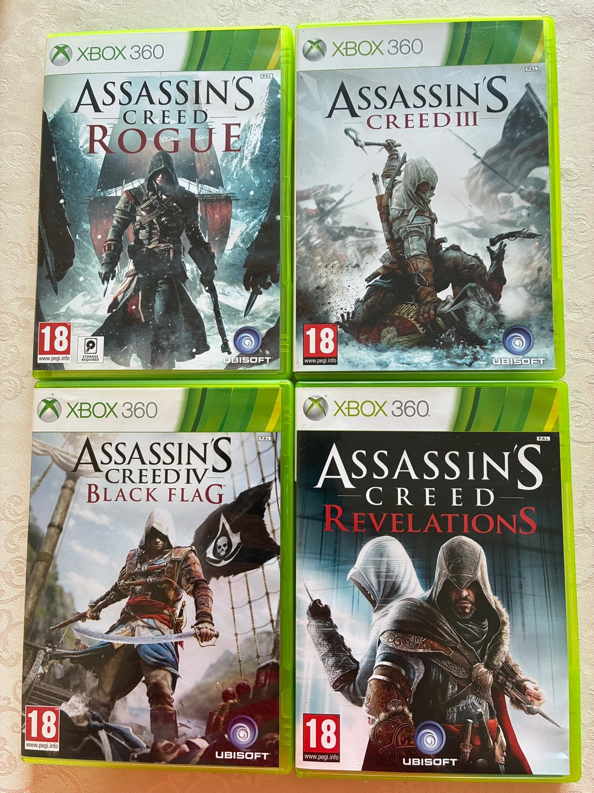 4 Xbox 360 games : Assassin’s Creed, Ophalen of Verzenden, Zo goed als nieuw, Avontuur en Actie, Vanaf 18 jaar