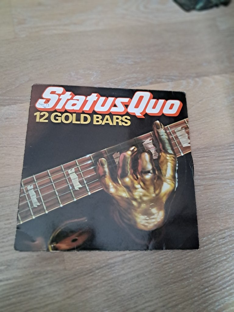 LP Status Quo 1980 12 Golden Bars, Cd's en Dvd's, Vinyl | Hardrock en Metal, Gebruikt, Beschermende buitenhoes, Fotohoes, Inclusief binnenhoes