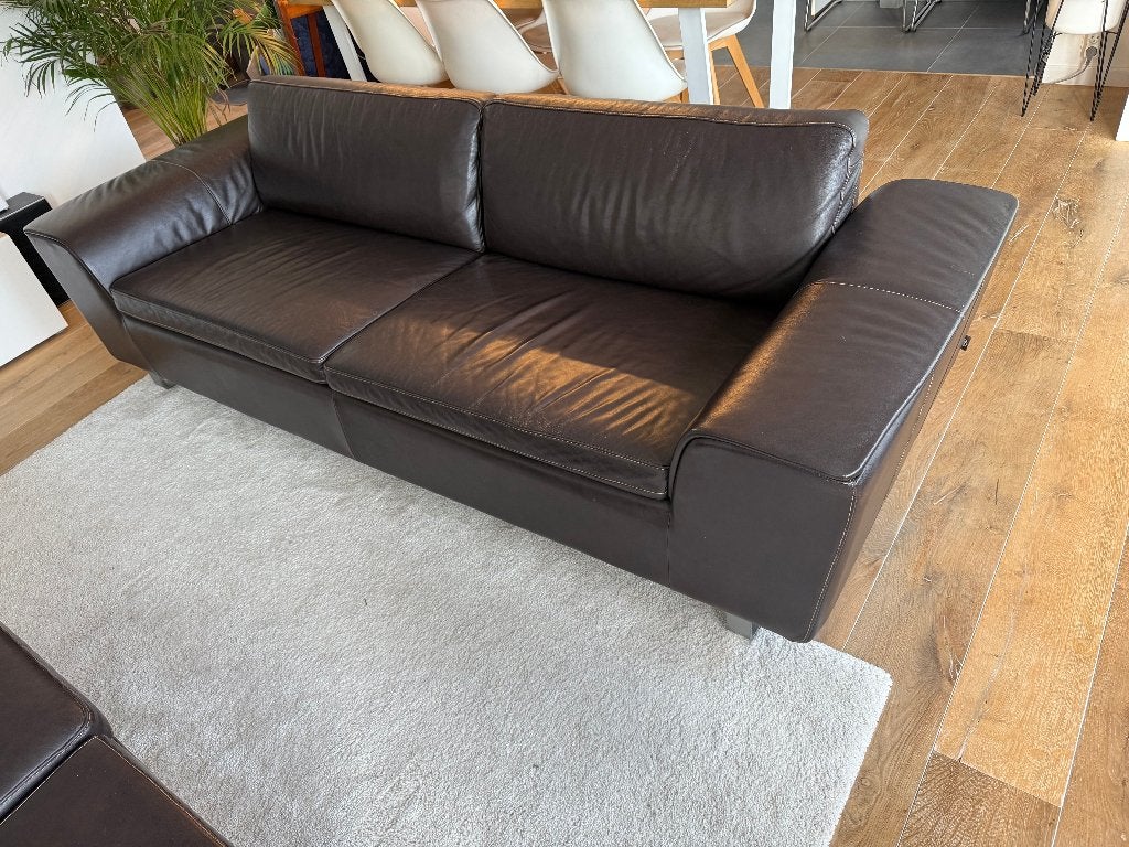 Henders & Hazel lederen 3-zit – bruin leder – top staat, Huis en Inrichting, Ophalen, Driepersoons, 75 tot 100 cm, Zo goed als nieuw