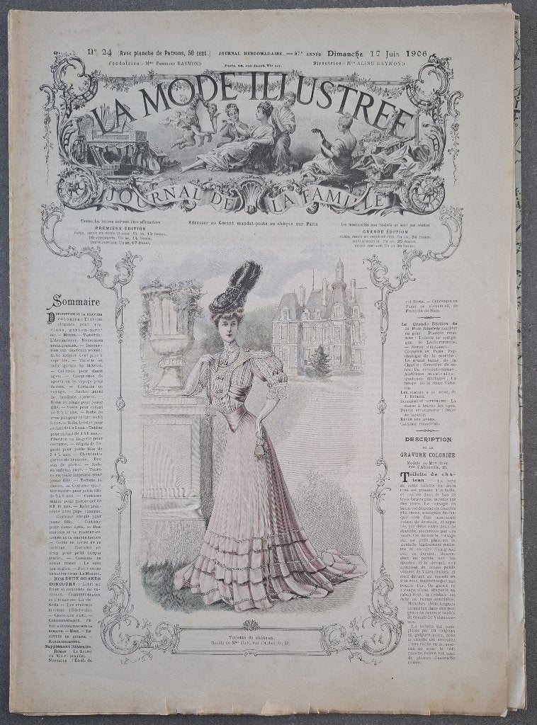 Exemplaire numéro 24 de La Mode Illustrée de 1906, Enlèvement ou Envoi, Utilisé, Magazine féminins