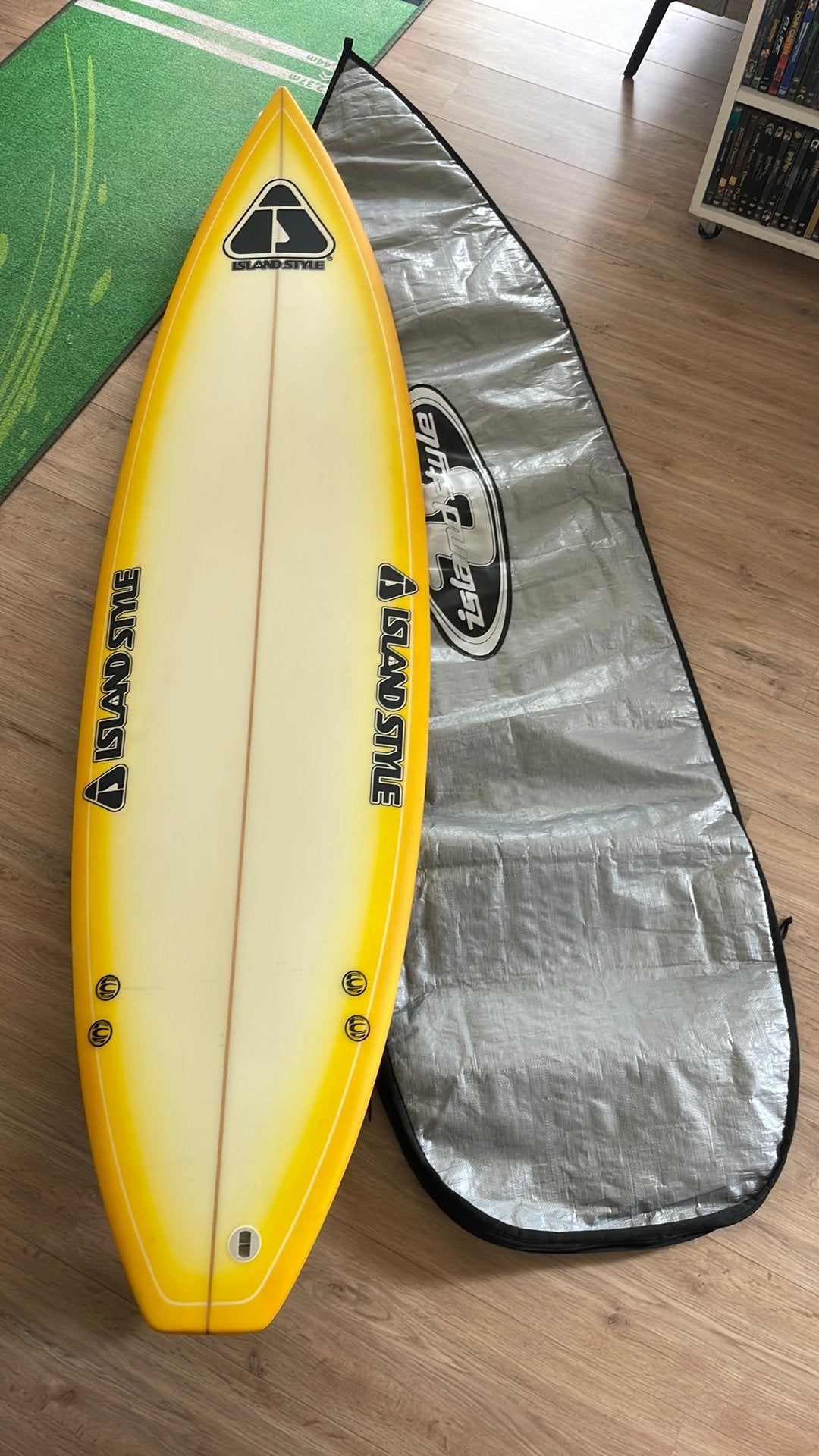 Surfboard Island Style (nooit gebruikt) + Draagzak, Ophalen, Nieuw, Shortboard, Met vinnen