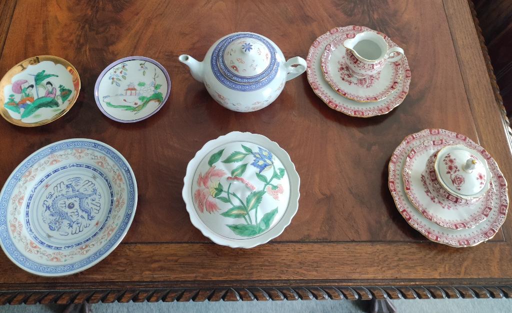 porselein, borden, kommen, Antiek en Kunst, Antiek | Keramiek en Aardewerk, Ophalen