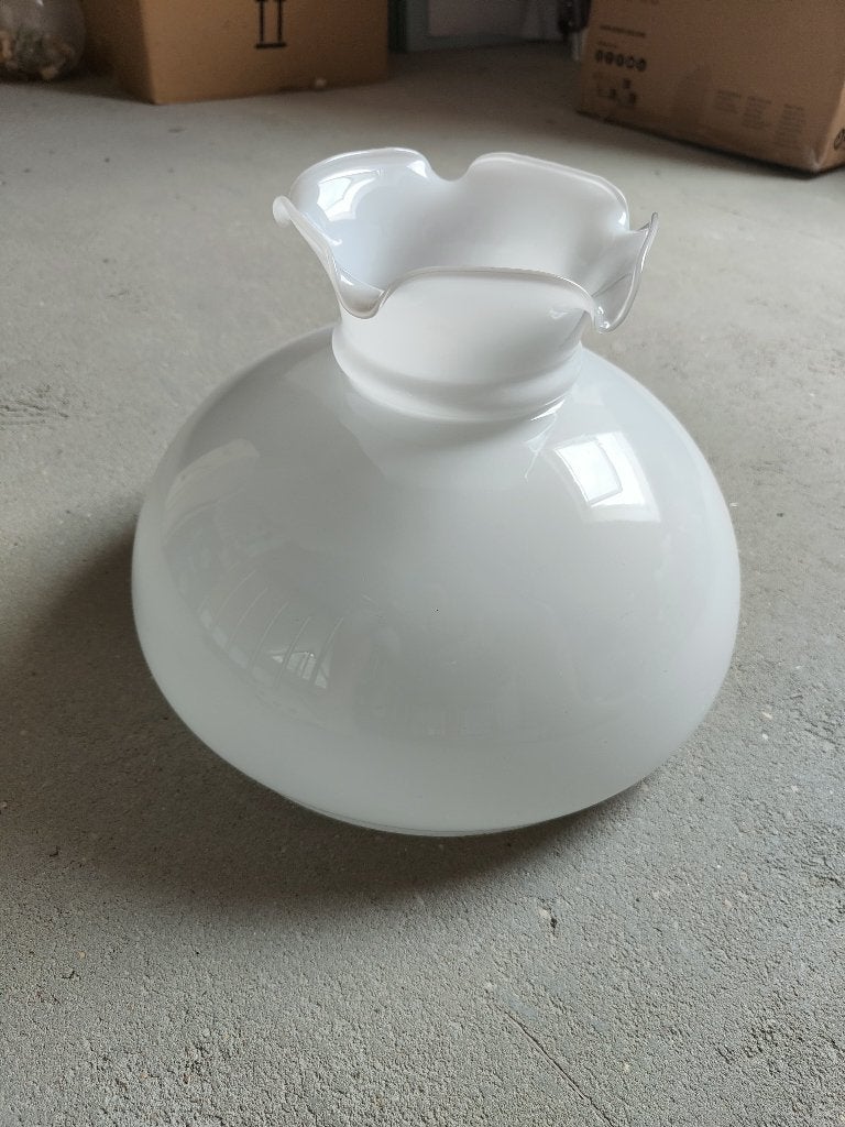 witte melkglazen lampenkap, Ophalen, Wit, Rond, Zo goed als nieuw