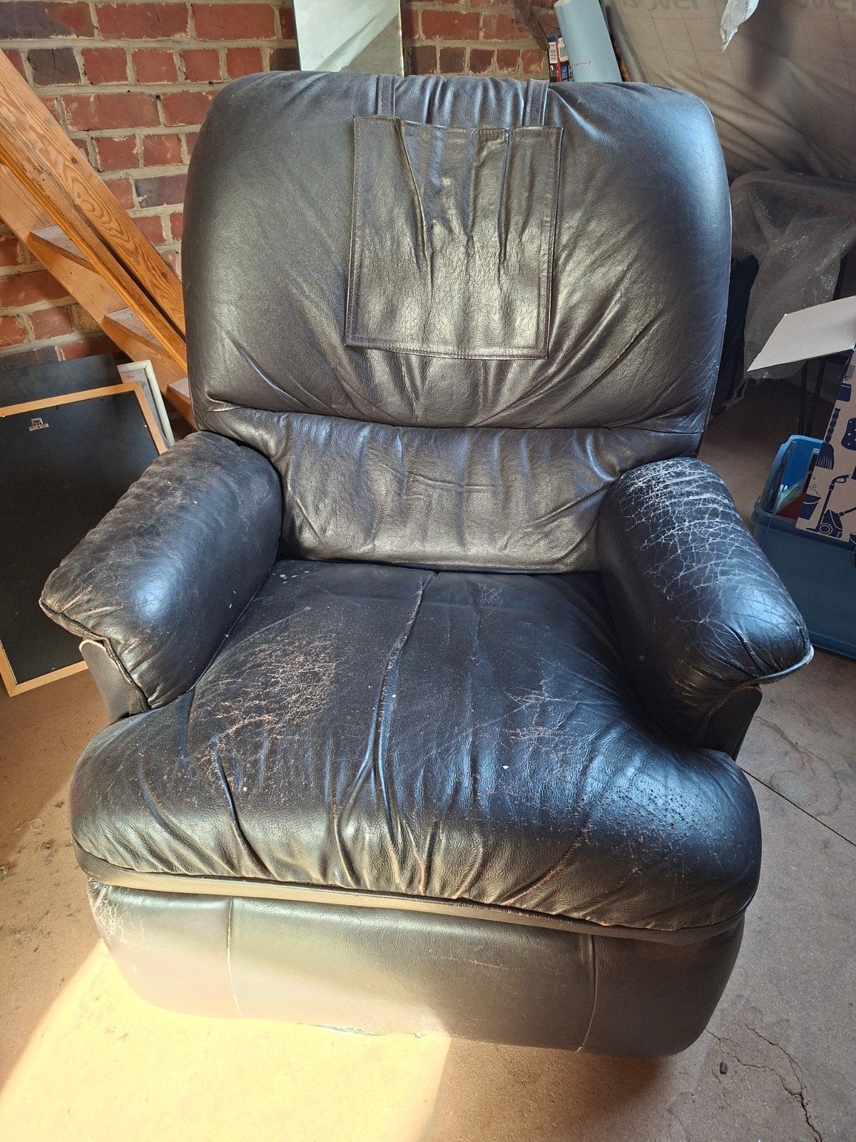 fauteuil uitklapbaar., Huis en Inrichting, Ophalen, Gebruikt, Leer