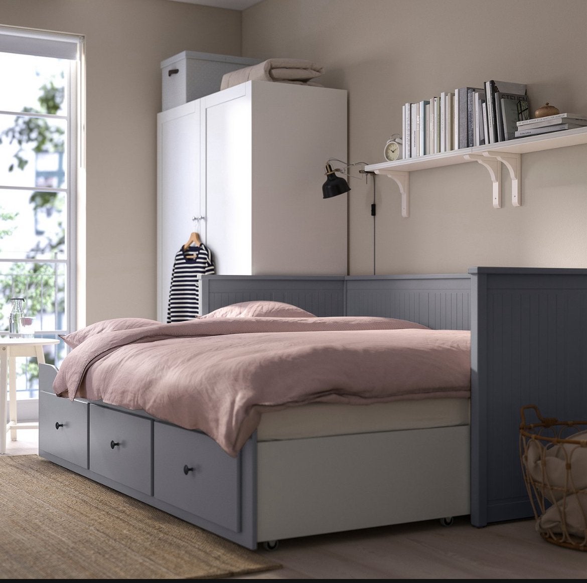 Ikea-bed, Ophalen, Nieuw, Grijs