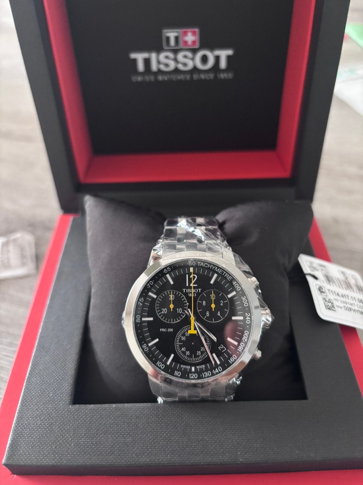 Tissot PRC 200 chrono quartz nieuwstaat, Autres marques, Enlèvement ou Envoi, Acier, Acier