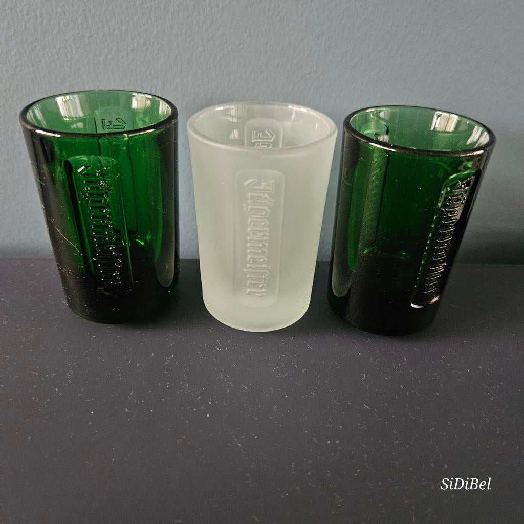 Jågermeister glaasjes. 2cl. 2€/stuk.  5€ voor alledrie, Verzamelen, Ophalen of Verzenden