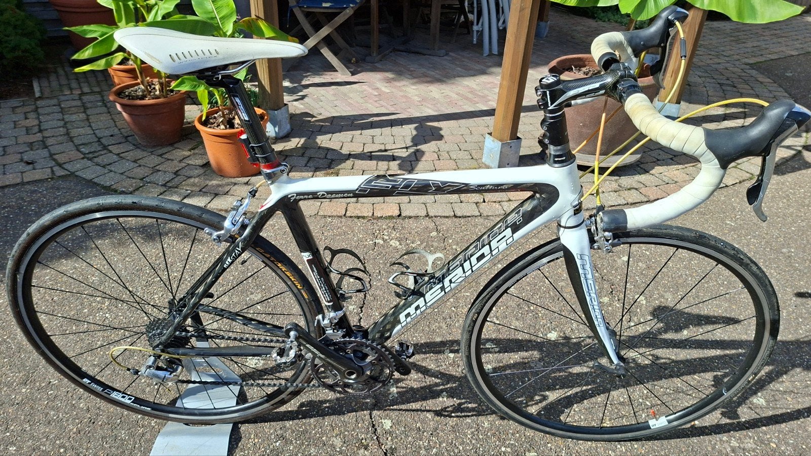 Carbon koersfiets.  Merida., Ophalen, 28 inch, Gebruikt, Carbon