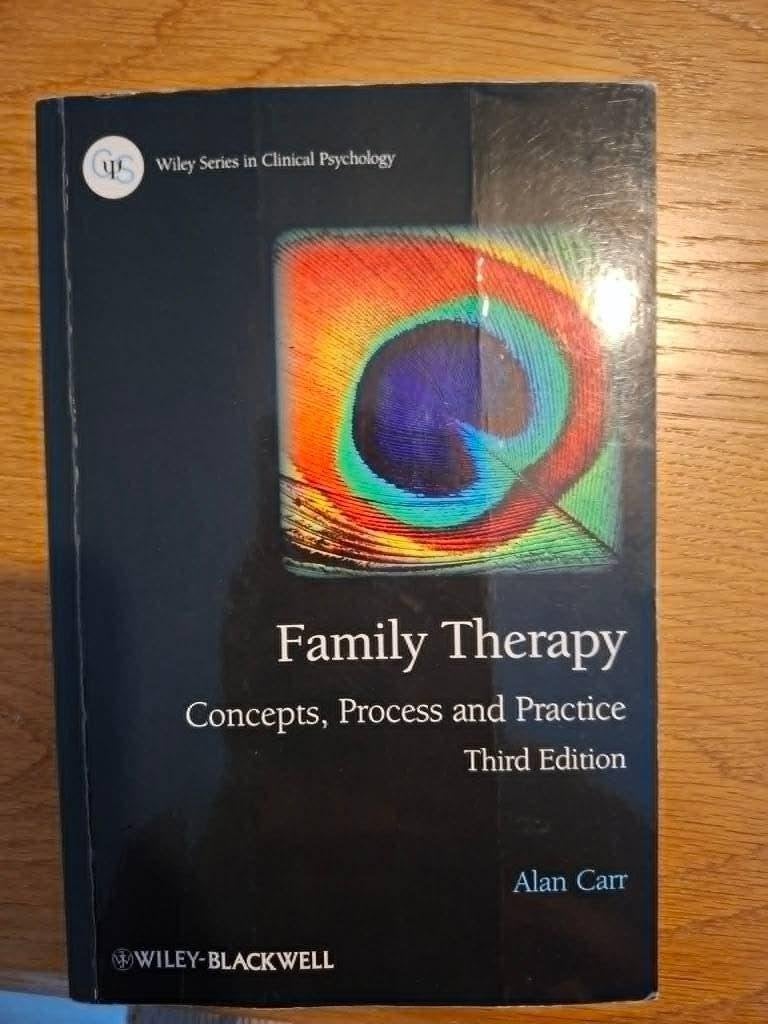 Boek 'Family Therapy' te koop, Ophalen, Zo goed als nieuw, Klinische psychologie, Alan Carr