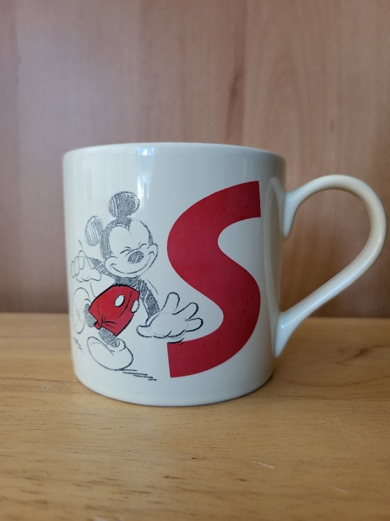 Mug Disneyland Paris Mickey lettre S rouge, Enlèvement, Mickey Mouse, Autres types