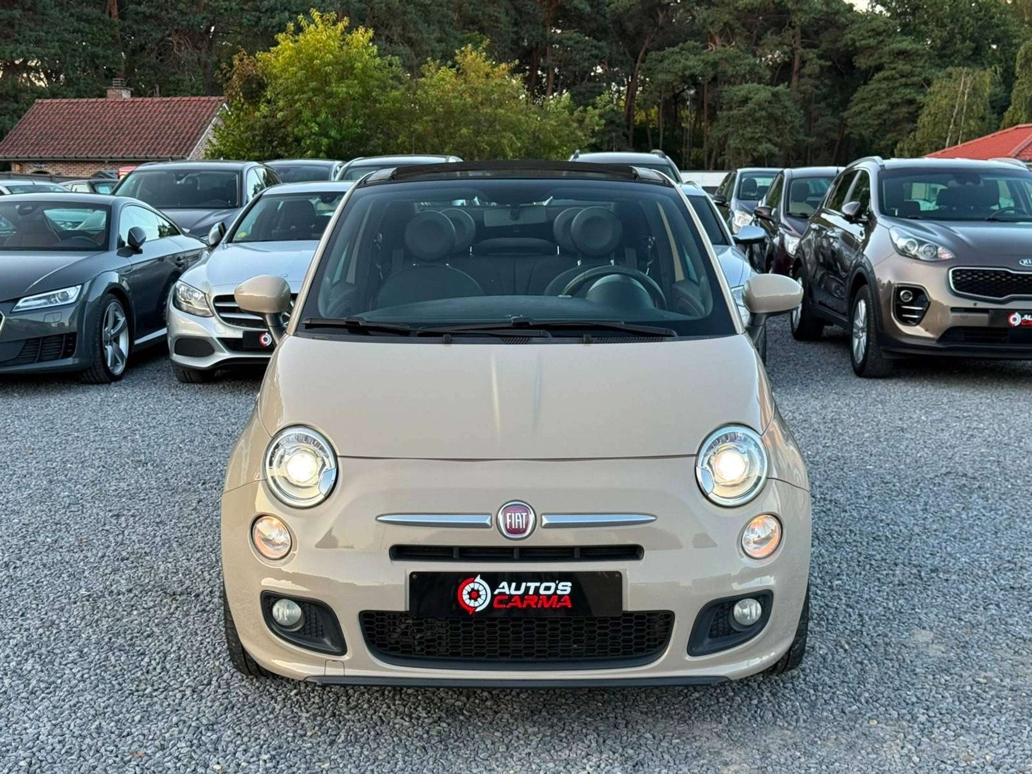 Fiat 500C TwinAir Airco ElektrR Sport ParkeerSensoren *, Auto's, 4 zetels, Gebruikt, Cabriolet, 875 cc