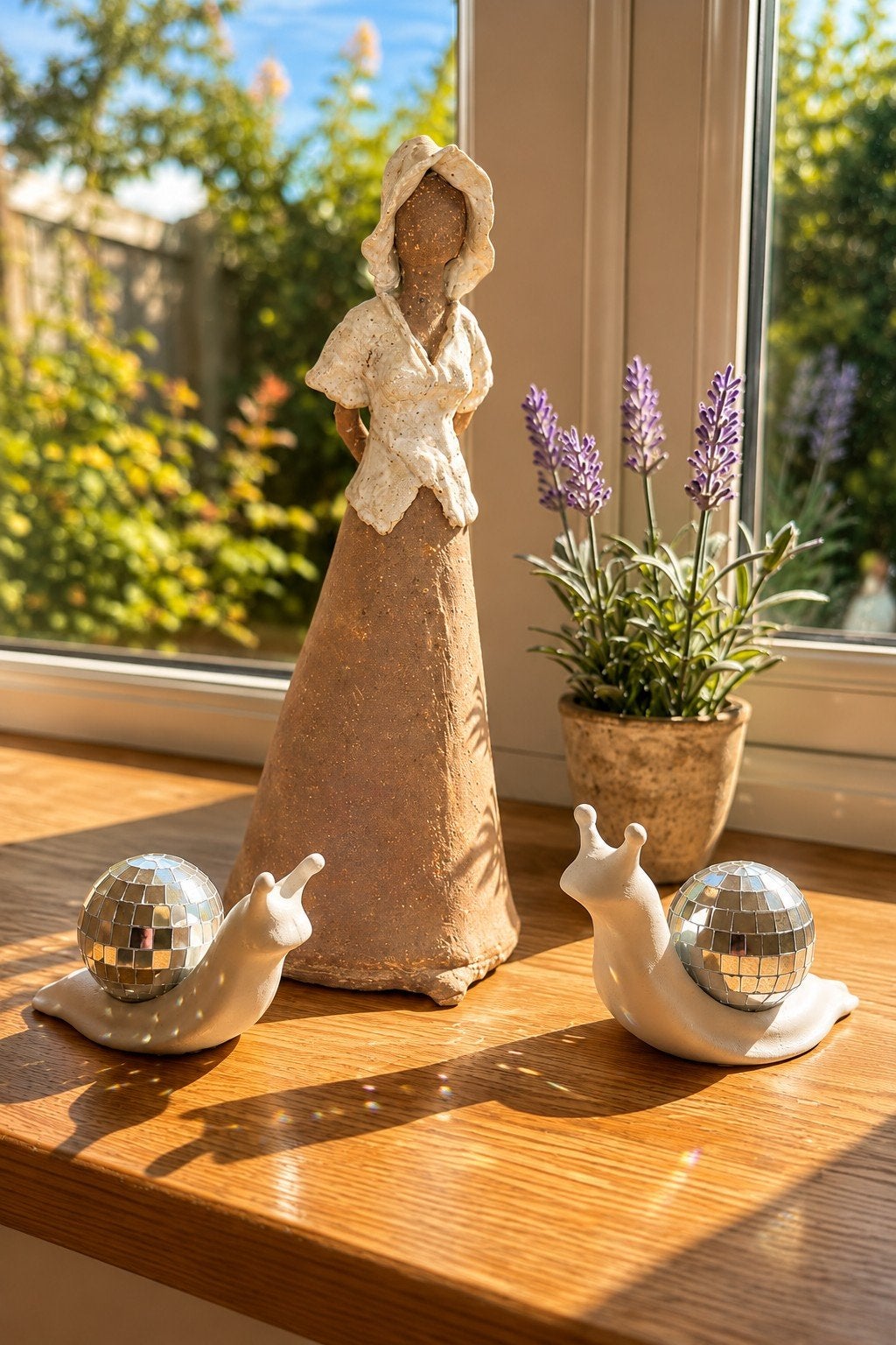 Terracotta vrouwenfiguur – handgemaakt keramiek

Een sierlij, Ophalen of Verzenden