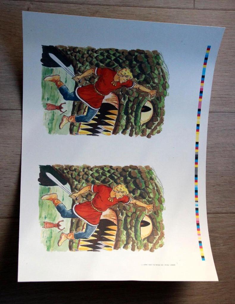 Proefdruk litho De rode ridder ex libris Epreuve, Collections, Personnages de BD, Comme neuf, Tintin, Envoi