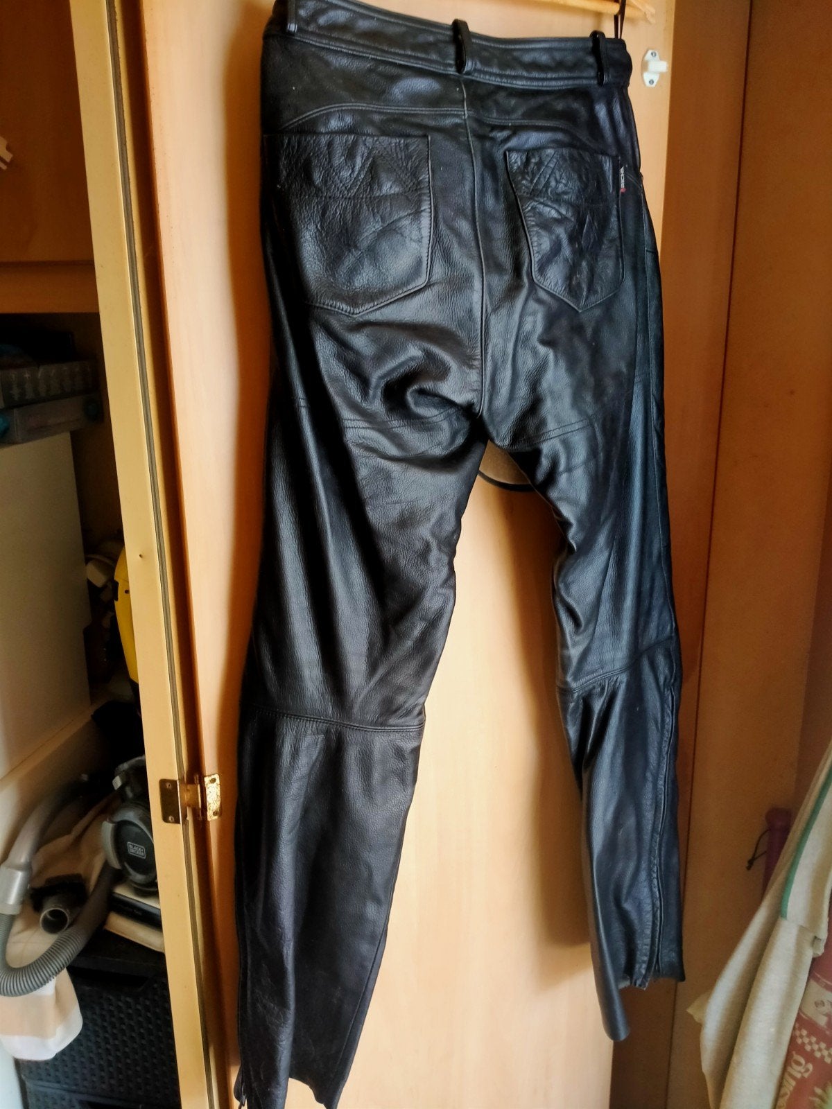 Leren motorbroek jeans model, Kleding | Heren, Broeken en Pantalons, Ophalen of Verzenden, Overige maten, Zwart