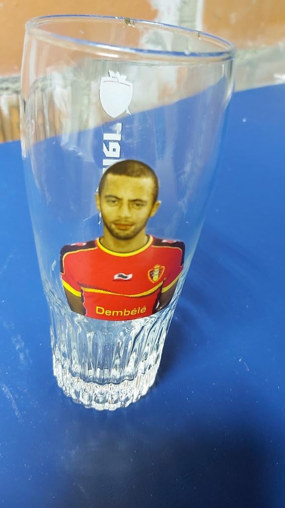 Jupiler bierglas Dembélé en Lukaku en Mirallas, 3 stuks, Ophalen, Bierglas