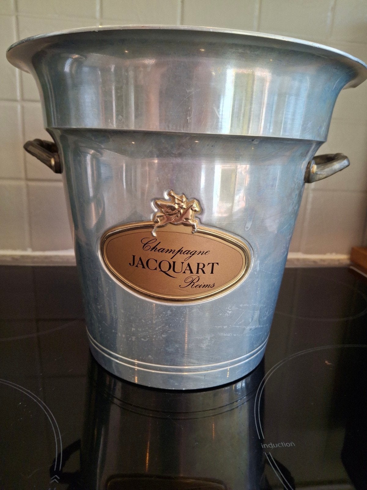 Seau à champagne Jacquart Reims – Vintage VOGALU, Enlèvement ou Envoi, Utilisé, Autres matériaux