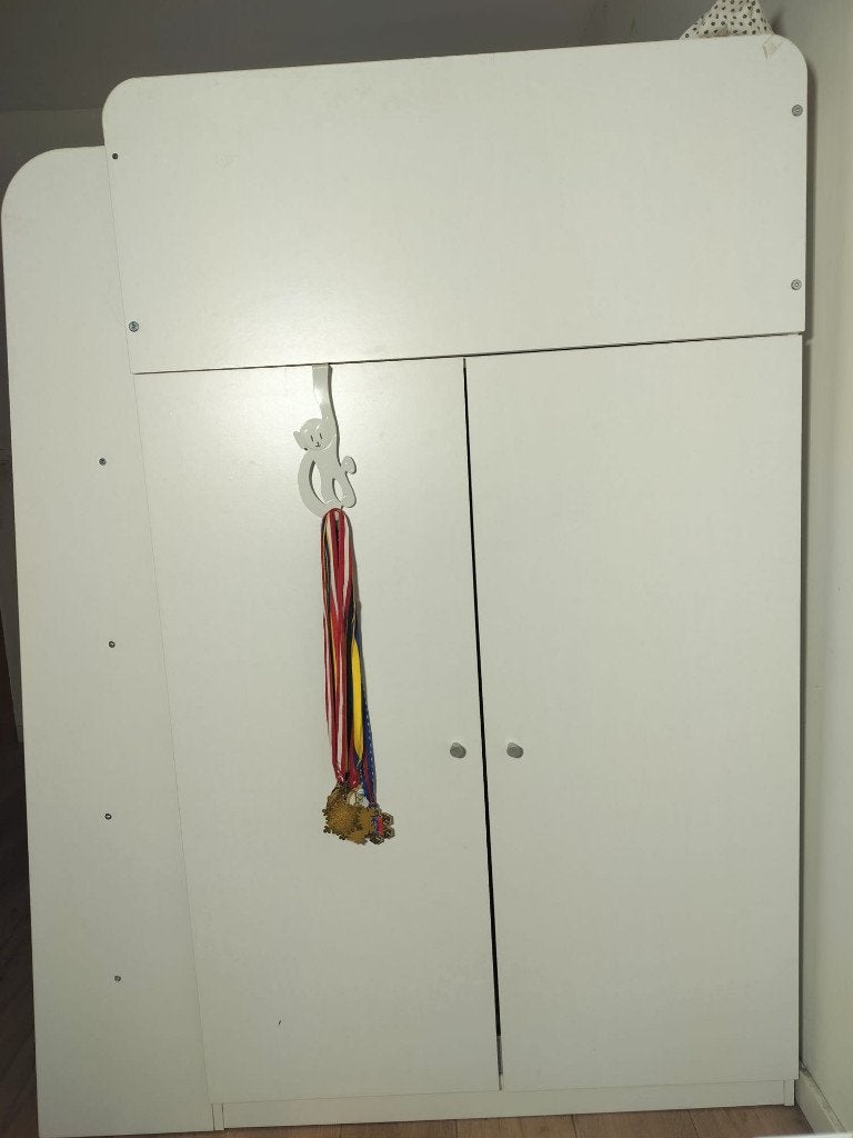 Hoogslaper Uniq met bureau en kast (90x200cm), Ophalen, Zo goed als nieuw, Hoogslaper