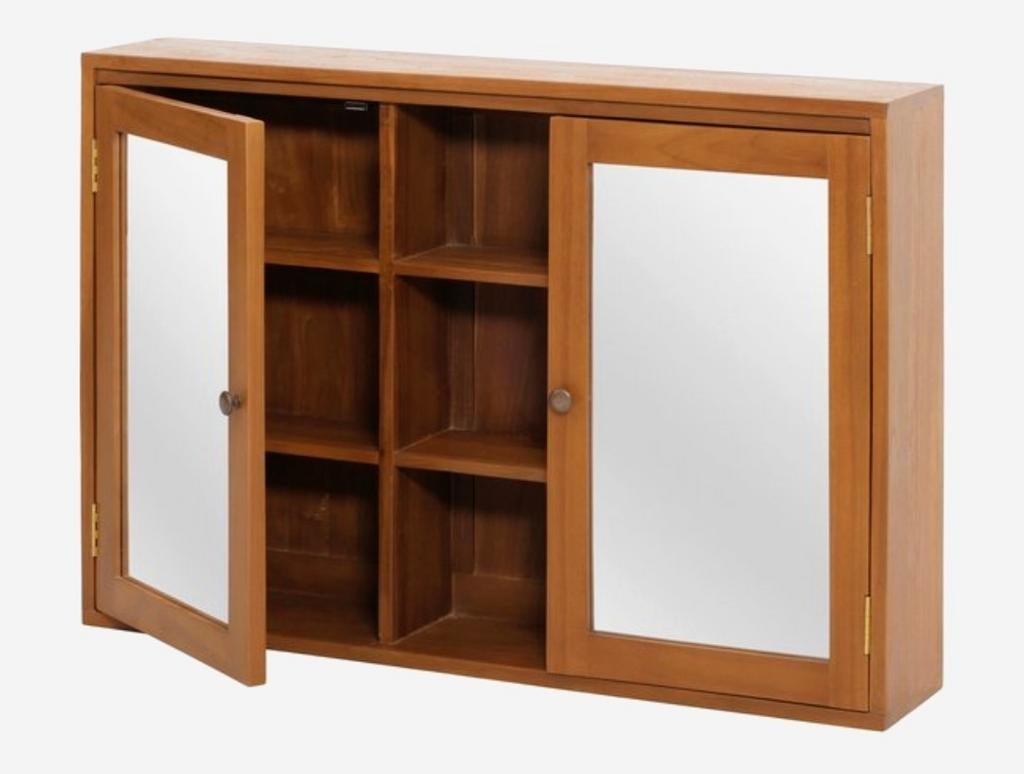 Spiegelkast teak, Huis en Inrichting, Kasten | Vitrinekasten, Ophalen