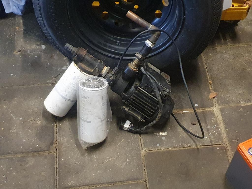 Dieselpomp 230V met voorzetfilter, Doe-het-zelf en Bouw, Ophalen of Verzenden